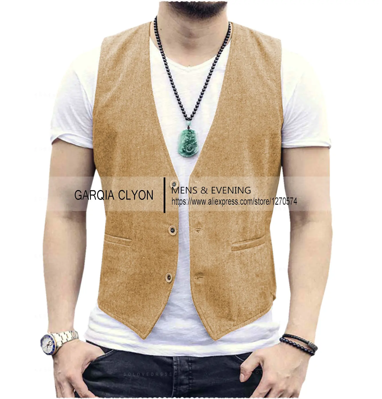 Il più nuovo gilet estivo da uomo Slim Fit in lino con scollo a v alla moda per feste di matrimonio in spiaggia