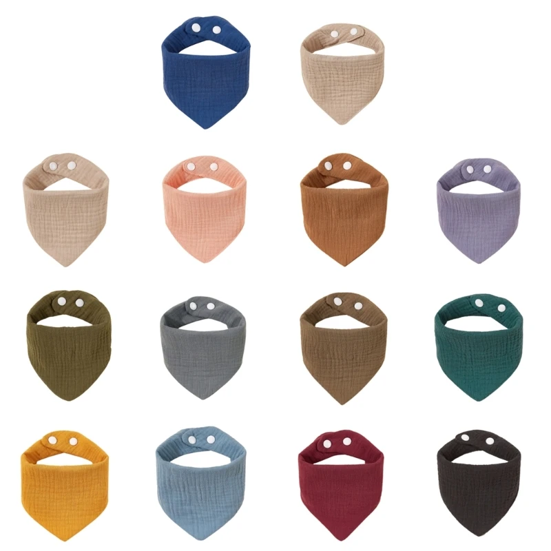

Нагрудник для малышей из плотного хлопка, детский нагрудник с треугольными кнопками, шейный шарф, продукт для младенцев