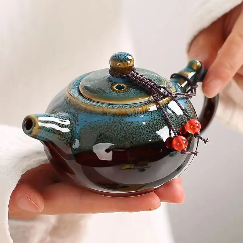 Ceramic Kiln Glaze Travel Tea Set Express Cup Kettles Cups Ceramic and Pottery Chinese Pot Coffee Teapot Teapot Set Gaiwan Tools