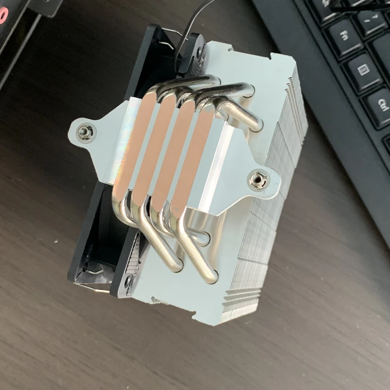 Refroidisseur de processeur 4 caloducs, radiateur PC nickelé en cuivre pur pour Intel 1700 1200 1366 115X 2011 X79 X99 AMD AM4 AM5
