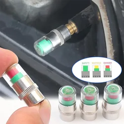 8/4/2/1pcs Car Tire Pressure Indicator Tire Pressure Gauge Indicator Alert Monitoring Valve Cap Sensor External Valve Detection