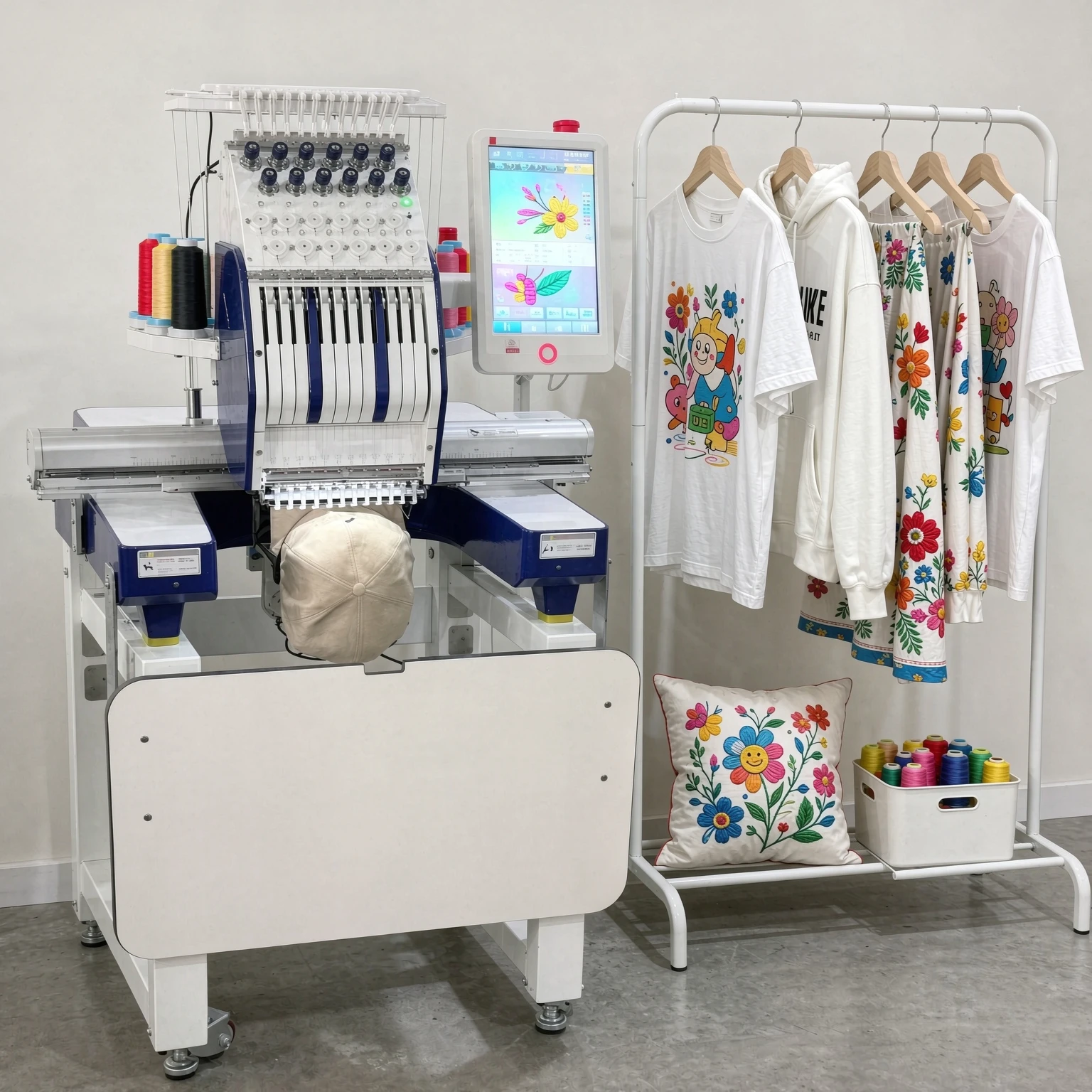 Wholesale Mini Computerized Embroidery Machine Household Multifunctional Touch Screen DIY Logo Clothes Embroidery