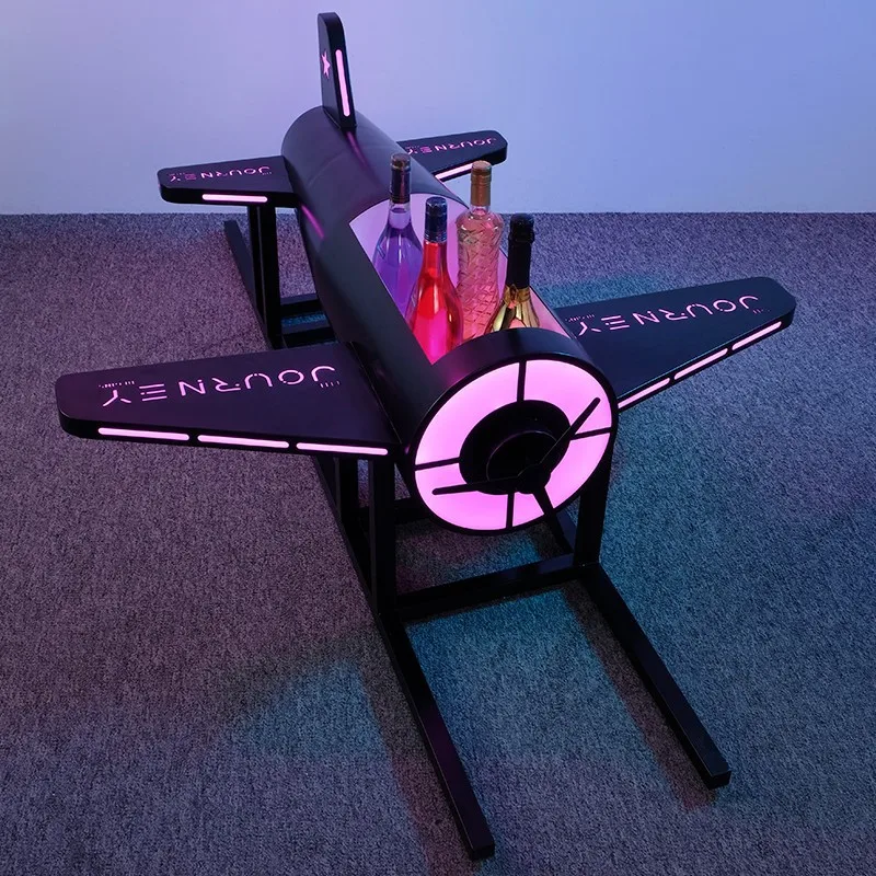 

Bar luminous wine holder KTV foreign wine base nightclub party plane model champagne laser wine holder XO display stand