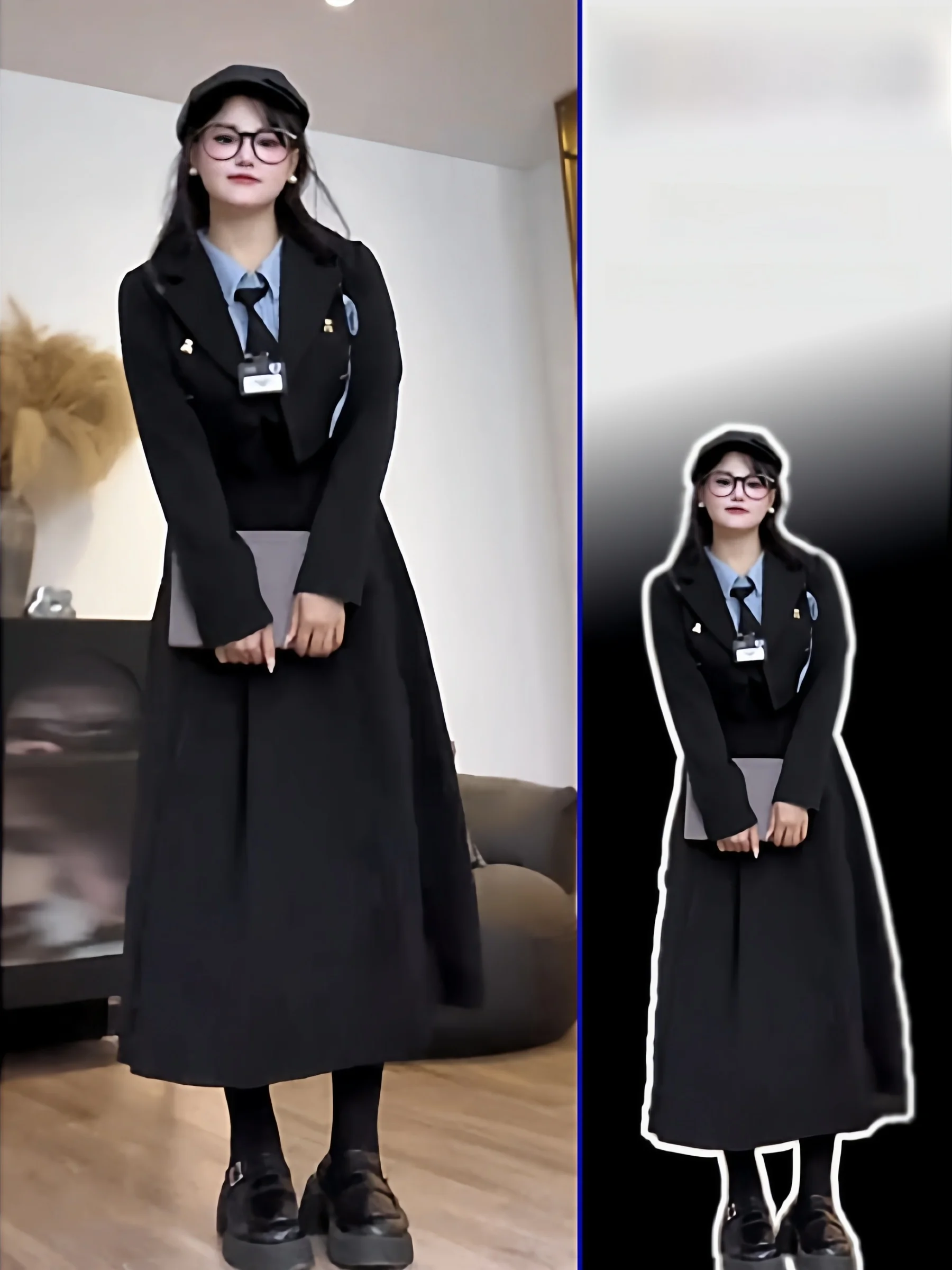 

Ele ort Suit Jaet And Slimming Large Size Dr Two-Piece Set Versatile plus Size Women's Faion Spring Autumn