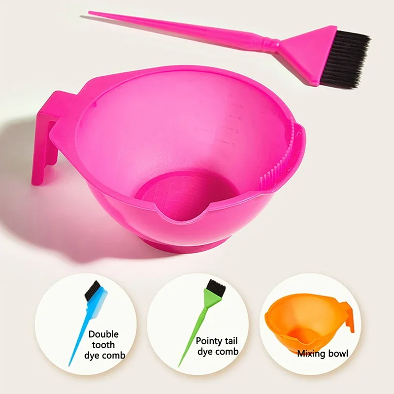 2pcs Professional Hair Dyeing Tool Set Hair Gallery Color Mixing Tint Applicator Pointed Tail Coloring Brush Beauty Styling Kit