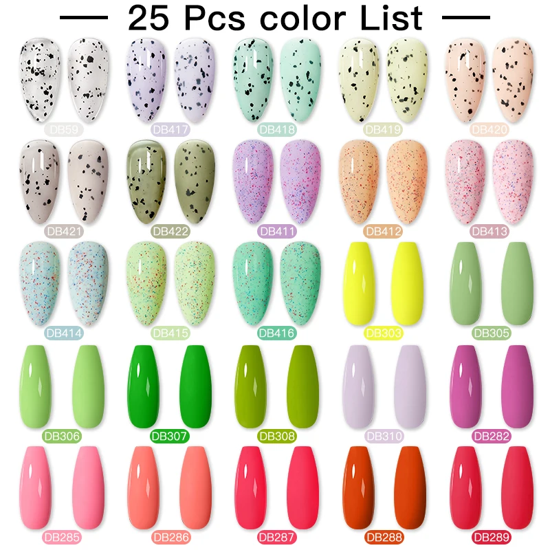 6ml 25/24/30Pcs Sparkly Gel Nail Polish Set Summer Simple Glitter Semi Permanent Soak Off Nail Art UV Gel LED Varnish Nails