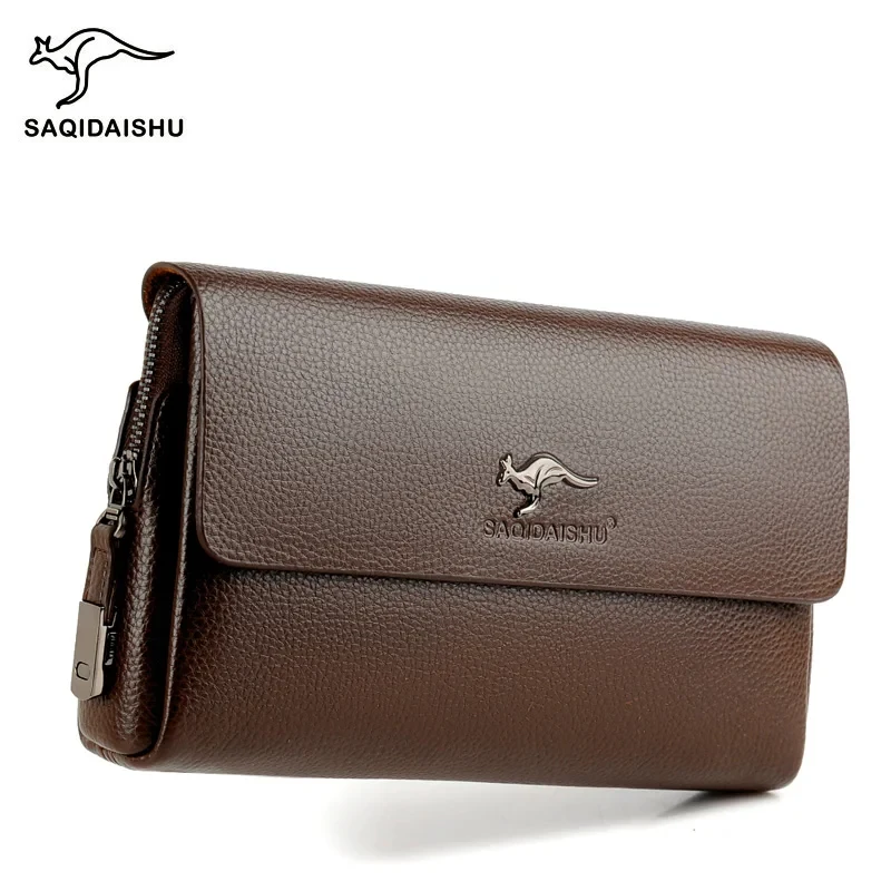 Men's Long Business Wallet PU Leather Zipper Handbag Mobile Bag Money Organizer Password lock anti-theft Clutch for Men 2026