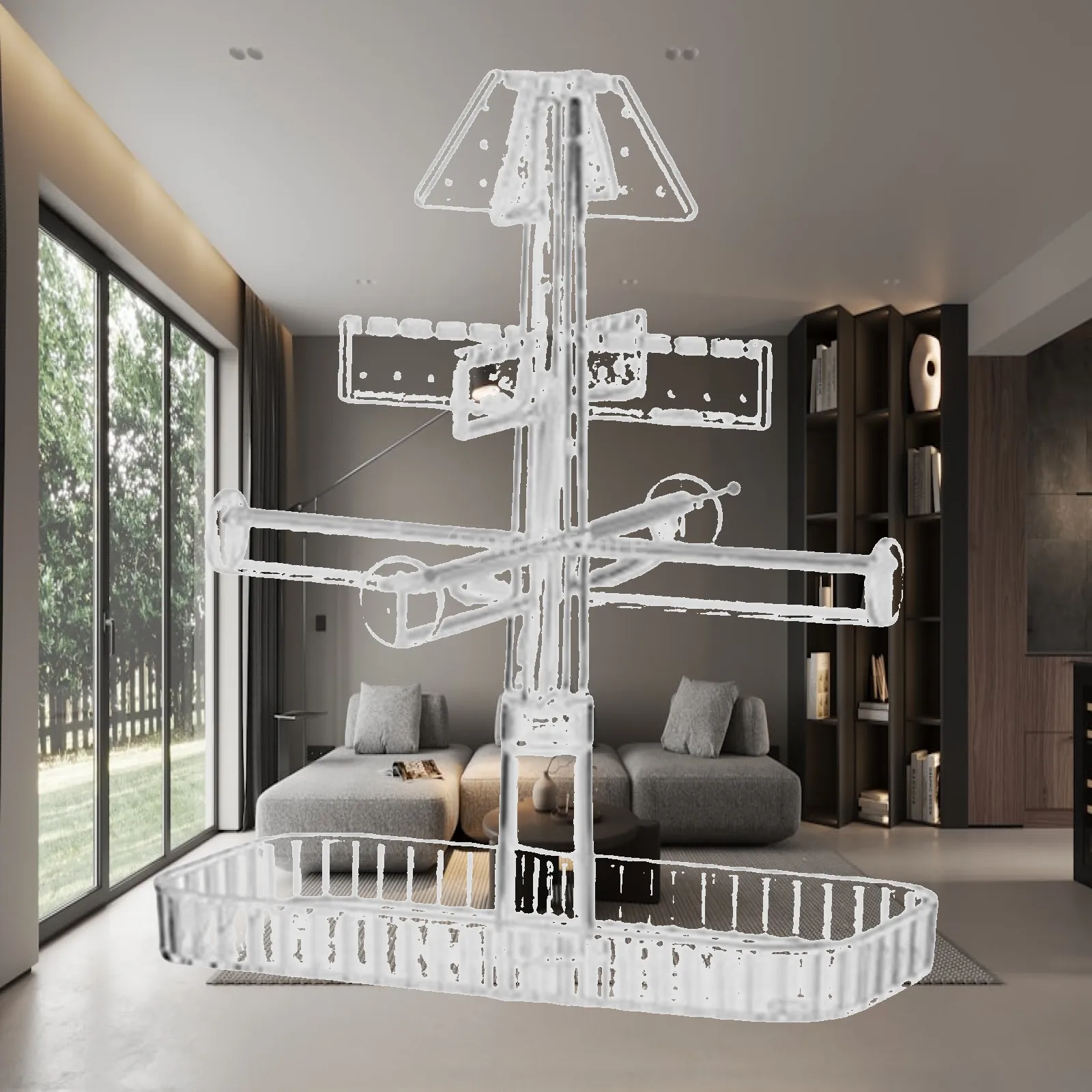 Christmas Shaped Rotatable Jewelry Organizer Stand with Hanging Tiered Tower and Tray for Necklace Bracelet Earring Ring Storage