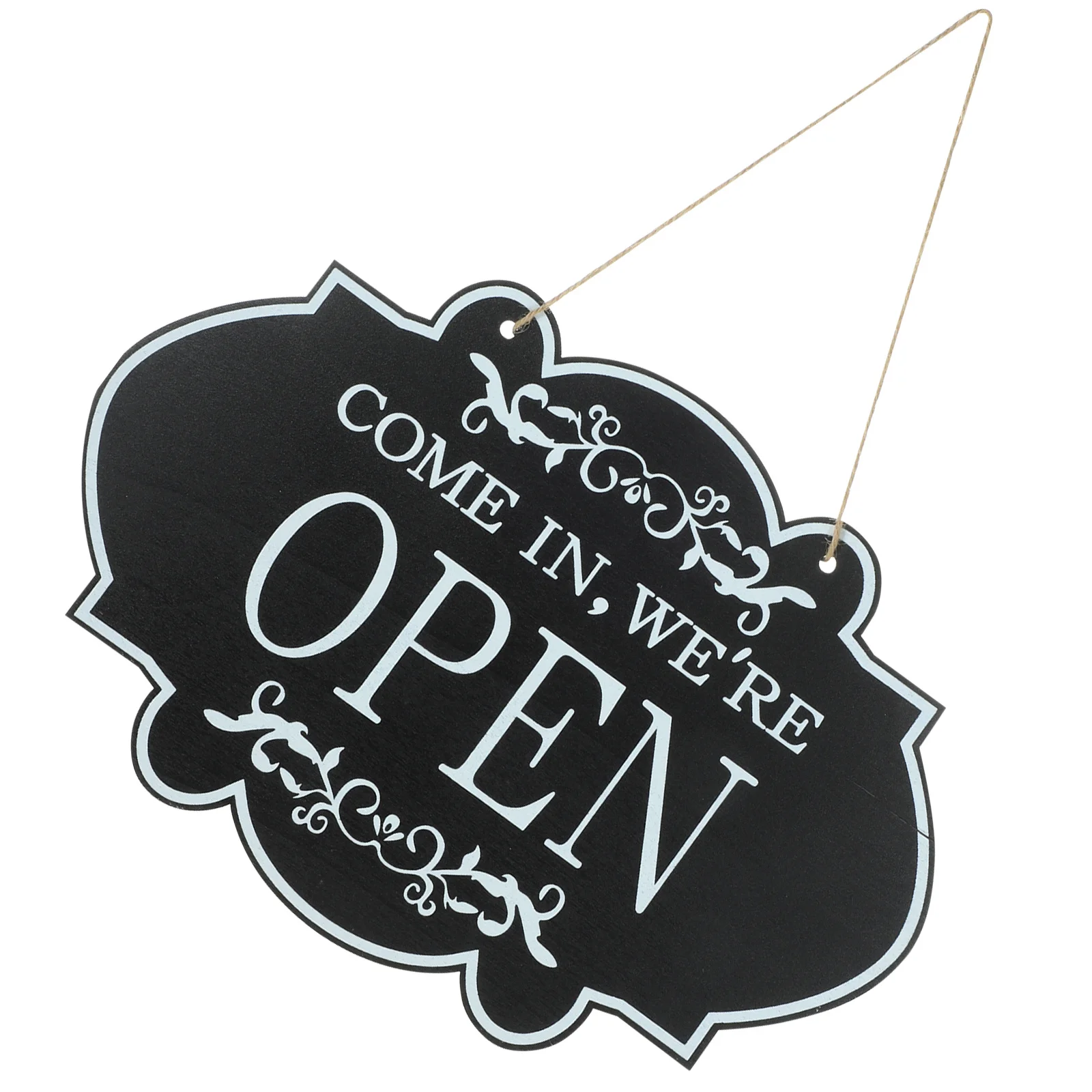 

Wooden Open Closed Sign Double-Sided Design Retro Style Eye-Catching High-Contrast Colors Easy to Install for