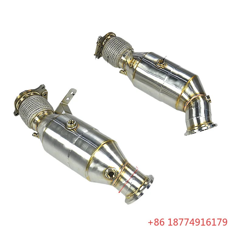 

Bargee Exhaust Downpipe for X5M 2019 and up Durable 304 Stainless Steel Compatible with M760 V12 6.6T N74 585P