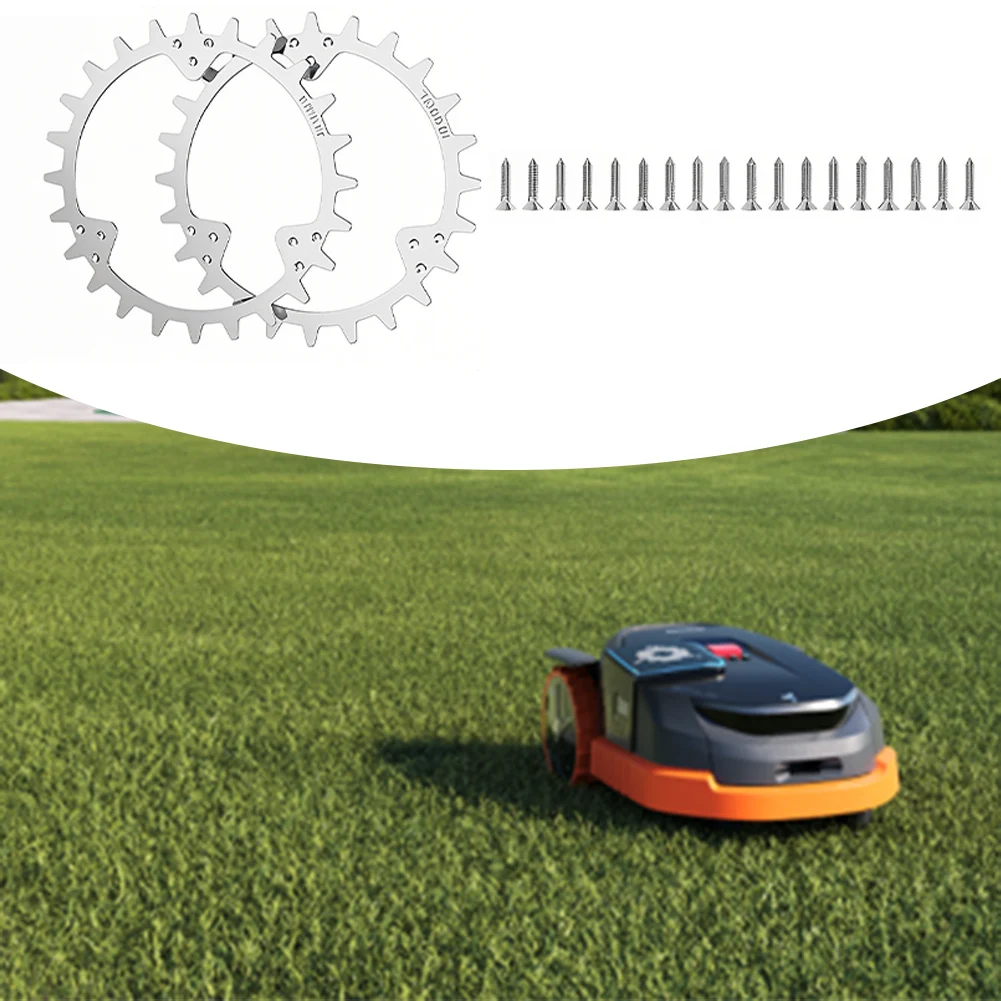 

1set Robotic Lawn Mower Cleats/wheels Anti-slip Spikes Lawn Mower Garden Power Tool Accessories 252x252mm ﻿