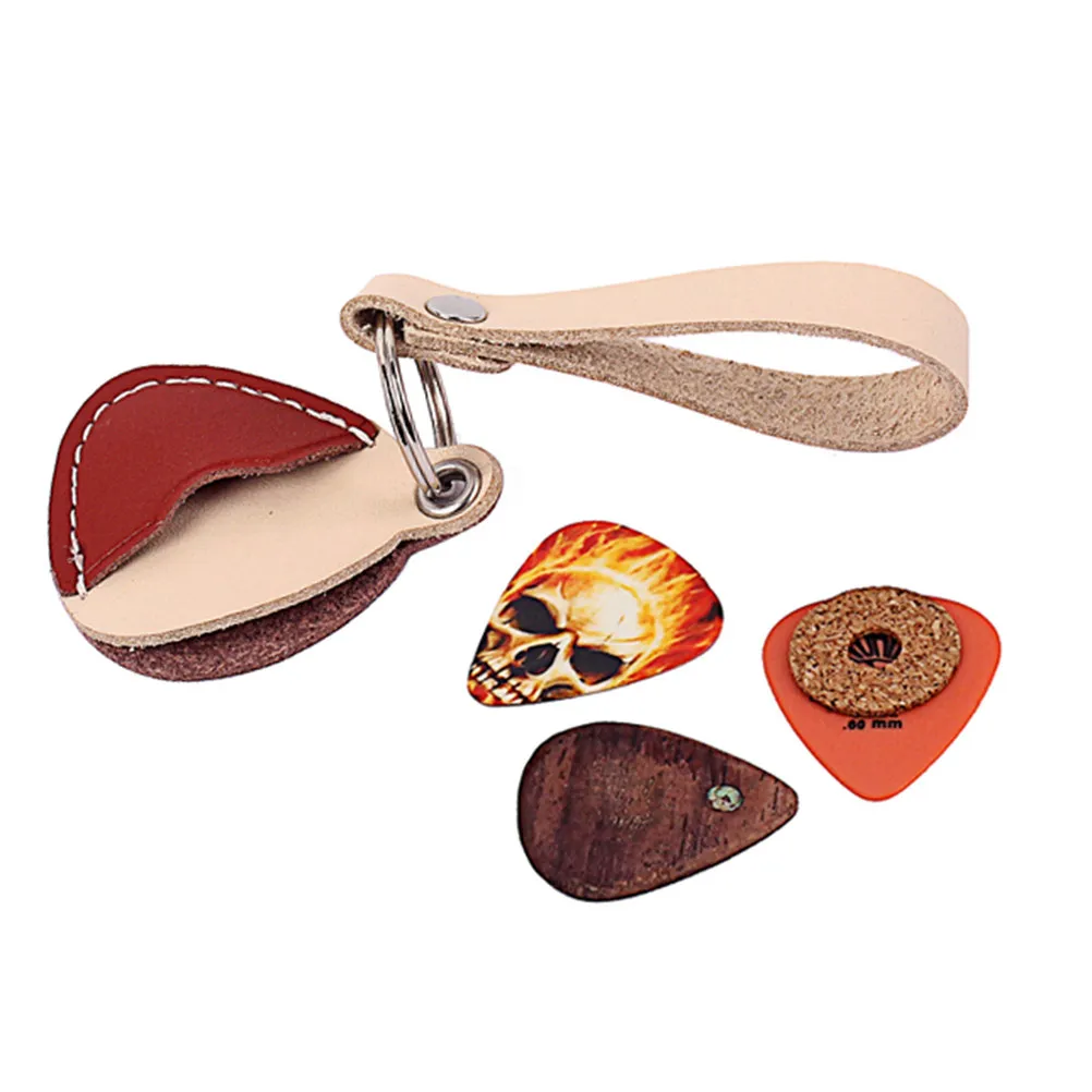 

Набор из 3 чехлов для гитарных медиаторов из палисандра в форме черепа, сумка-чехол для хранения медиаторов, аксессуары для электрогитары и бас-гитары, защита от царапин и грязи