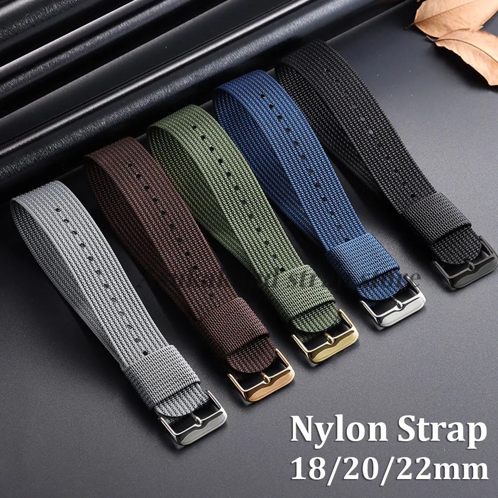 18 مللي متر 20 مللي متر 22 مللي متر أسود أخضر حزام النايلون ل أوميغا سوار الرجال الجيش الرياضة تنفس مضفر حزام (استيك) ساعة أحزمة مقاومة للاهتراء