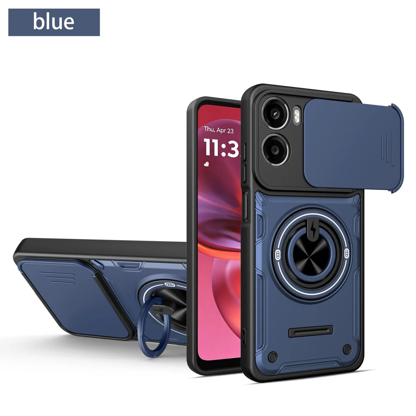 Stoßfeste Schutzhülle für Motorola Edge 70 60 Fusion Pro G86 G56 G06 G85 G15 G05 Kameralinsen-Schutz Magnetischer Ringständer Cover – Detail 12