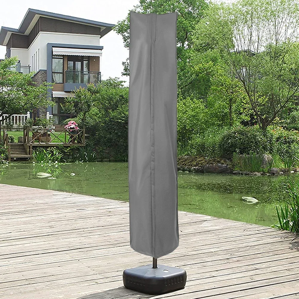 Umbrella Cover for Cantilever Style Outdoor Umbrellas Weather Resistant 600D Fabric Cover for Patio and Backyard Use