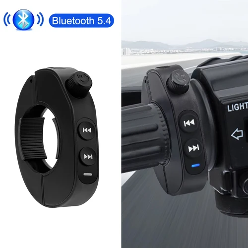 Imagen 1 del producto Mando a distancia inalámbrico con Bluetooth, botón multimedia para coche, motocicleta, bicicleta, volante, reproducción de música para teléfono IOS y Android, tableta