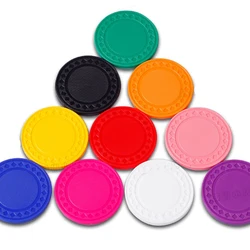 50Pcs/set No Value Blank Chips Circular Environmental Protection Plastic Chips For Cards Game Poker games Counting Card