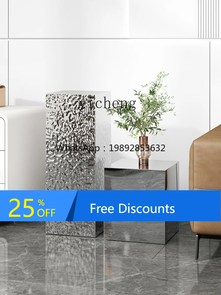 

A1 silver stainless steel sculpture base custom walkway device water ripple metal floor base ornament