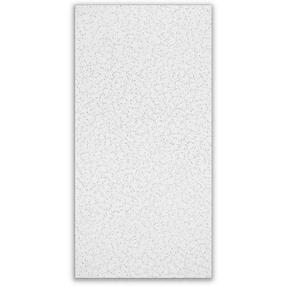 2x4 天井タイル - 10枚入り ホワイト; 吊り下げ式グリッド用吸音天井; ランダムテクスチャ 933