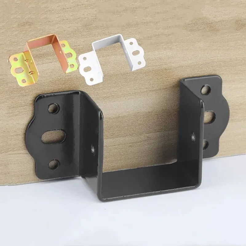 4Pcs/set Cold Rolled Steel Bedstead Fixed Accessories Bed Beam Hook Corner Bracket Wardrobe Beams Connector Furniture Hardware
