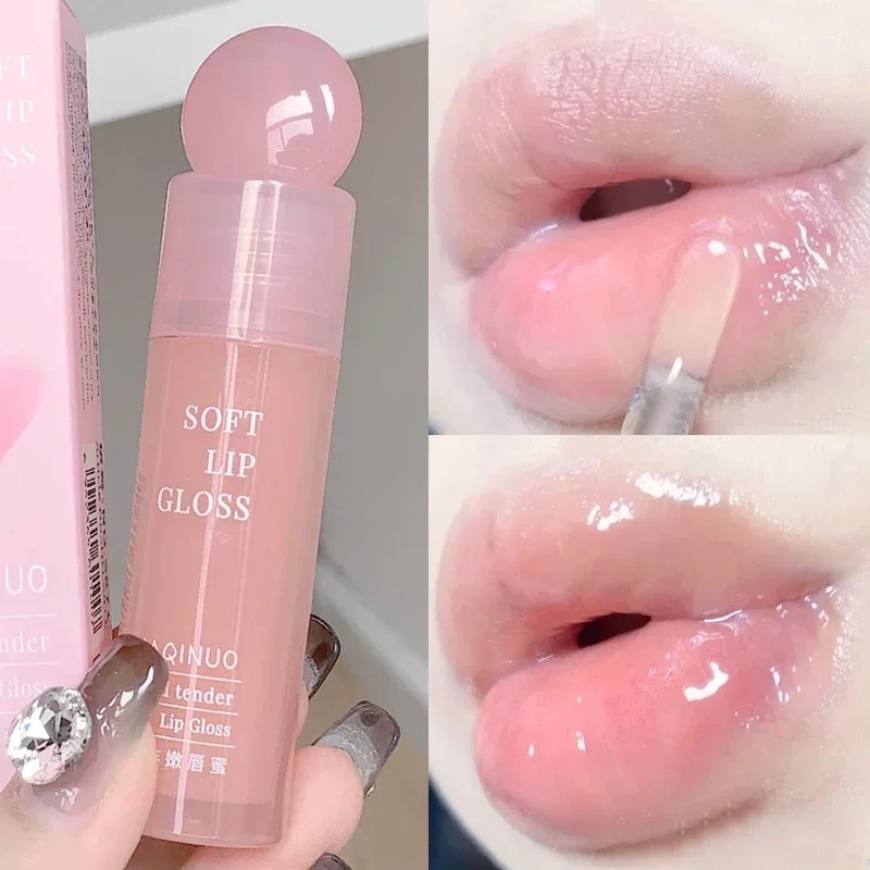 Shiny Pearl Moisturizer Lip Gloss Lip Glaze Transparent Glass Lip Oil Waterproof Long Lasting Glitter Liquid Lipstick Cosmetics