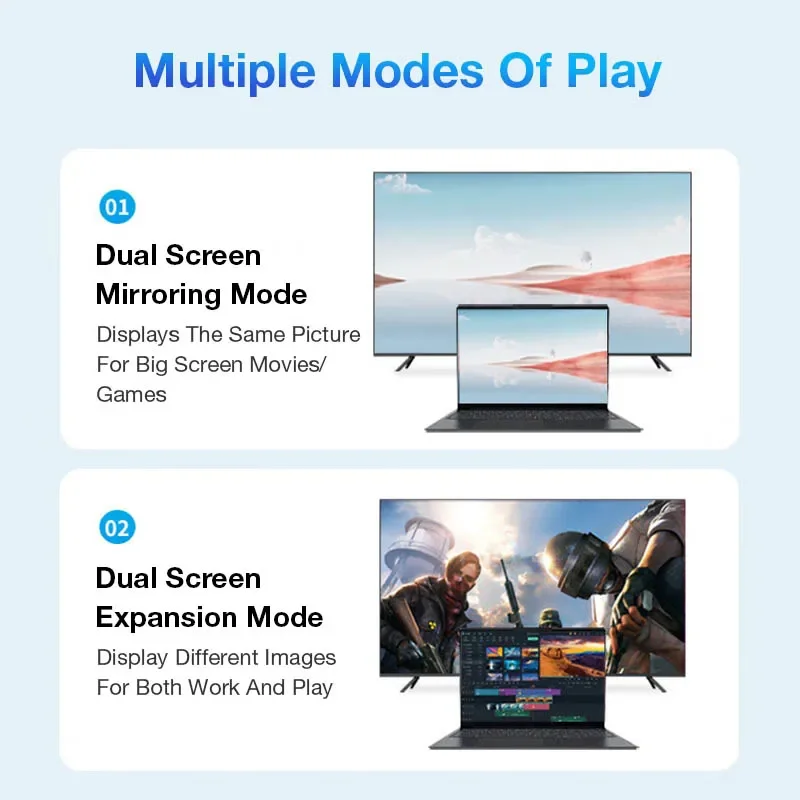 【Pengiriman Cepat】HD 1080P HDMI ke Adaptor Kabel VGA 1M/1.8M/3M Konverter Video Definisi Tinggi untuk Monitor Proyektor Laptop PC TV