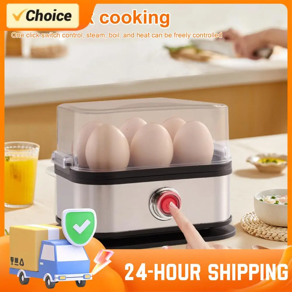 

Multi-function Automatic Power Off Egg Boiler Electric Egg Boiler 6 Eggs Steamer Auto Shut-Off Food Steamer for Hard Boiled Eggs