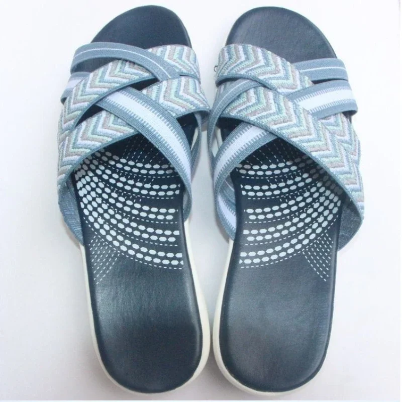 Summer New Women's Slipper Outdoor Open Toe Soft Sandal Trend Slides Beach Shoe Female Breathable Comfy Orthopedic Footwear