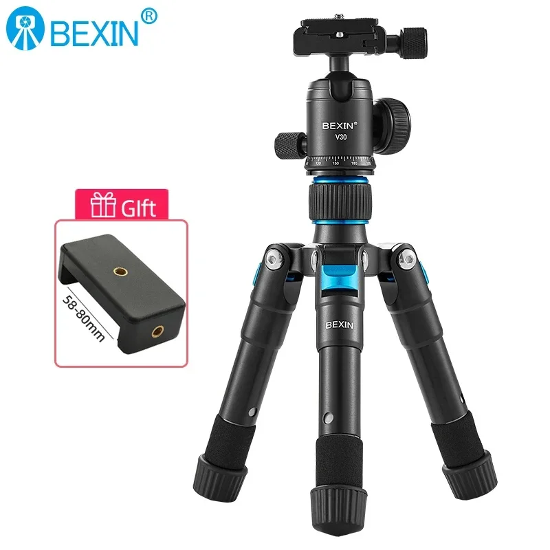 BEXIN Portable Tripode Lightweight Travel desktop flexible Tabletop compact Mini smart phone Camera DSLR Tripod Stand for iphone