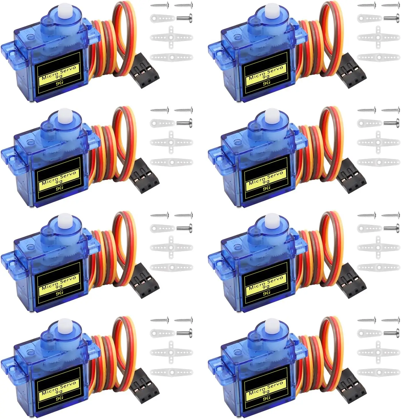 2/5/10pcs Sg90 Servo Motor Micro 9g 180 360 Degree Mount Sg90 Kit Without Metal Gear Pro Rc Car Toy Airplane Arduino Uno Diy