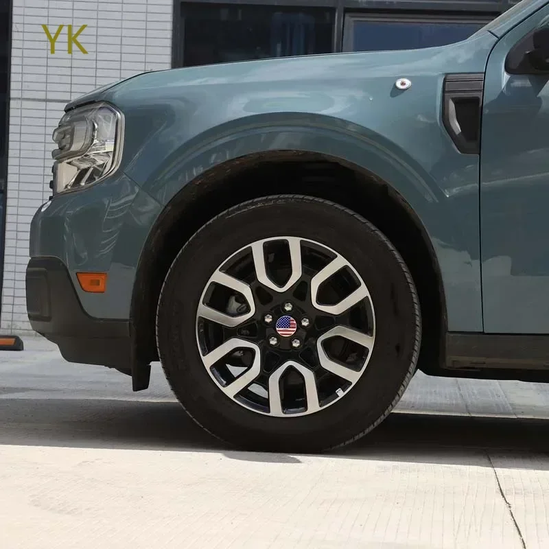 

For Ford Maverick 2022-2025 Car Accessories Aluminum Alloy Blue Car Wheel Center Cover Stickers Hub Cap Trim Sticker(56MM)