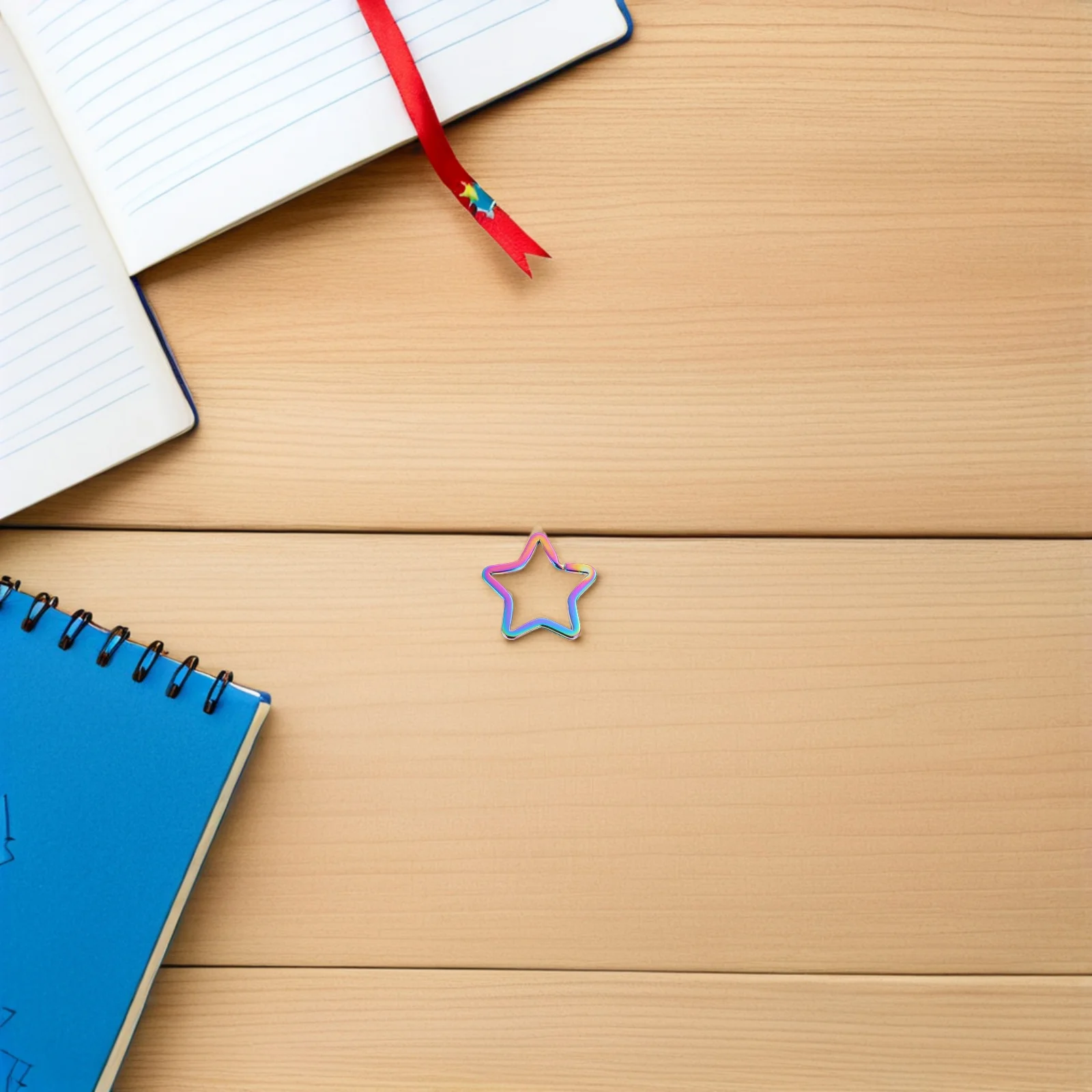 

8 Pcs Star Key Ring Chain Colorful Jump Connector Craft Rings Iron Keychain Connectors for Jewelry
