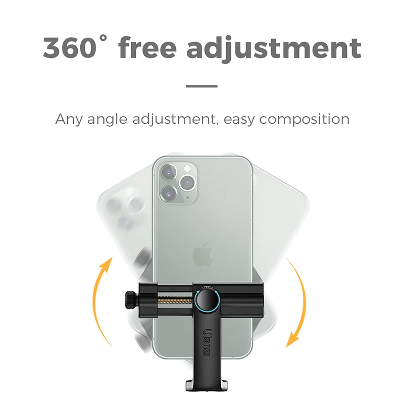 Ulanzi Updated Vertical Shooting Tripod Mount Holder Stand Bracket Clip Mount Cold Shoe Vlog Mount for iPhone Samsung Huawei