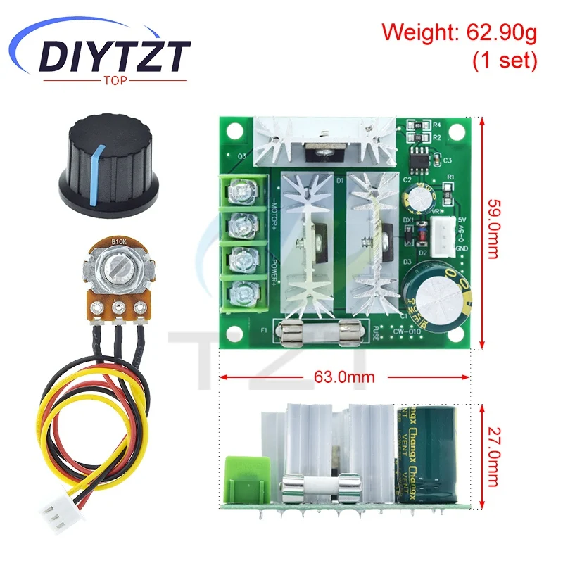 1/3 Buah DC 6V-90V 15A Pengendali Kecepatan Motor DC Pengaturan Kecepatan Tanpa Langkah Lebar Pulsa PWM DC 12V 24V 36V 48V 1000W