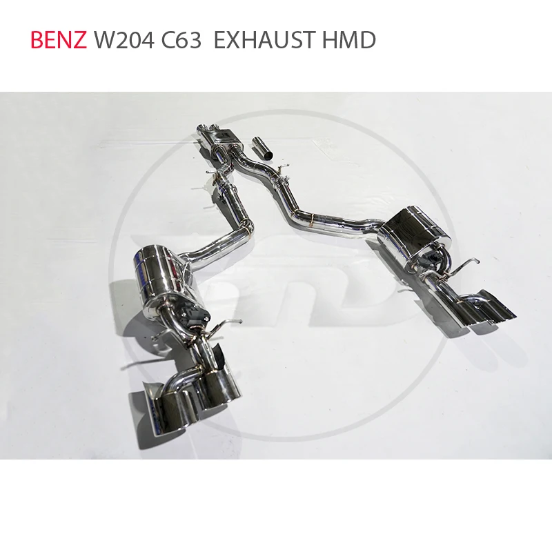 HMD Stainless Steel Exhaust Pipe Manifold Downpipe for Mercedes Benz W204 C63 Auto Modification Electronic Valve