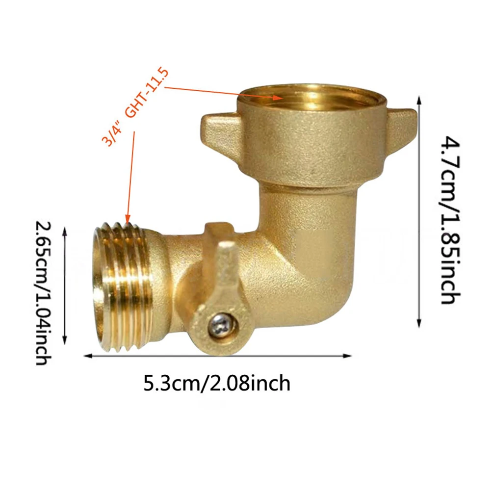 Irrigation Systems Compatible With Standard Fittings Weather Resistant Brass For 3 4 Garden Hoses 90 Degree Hose Elbow Connector
