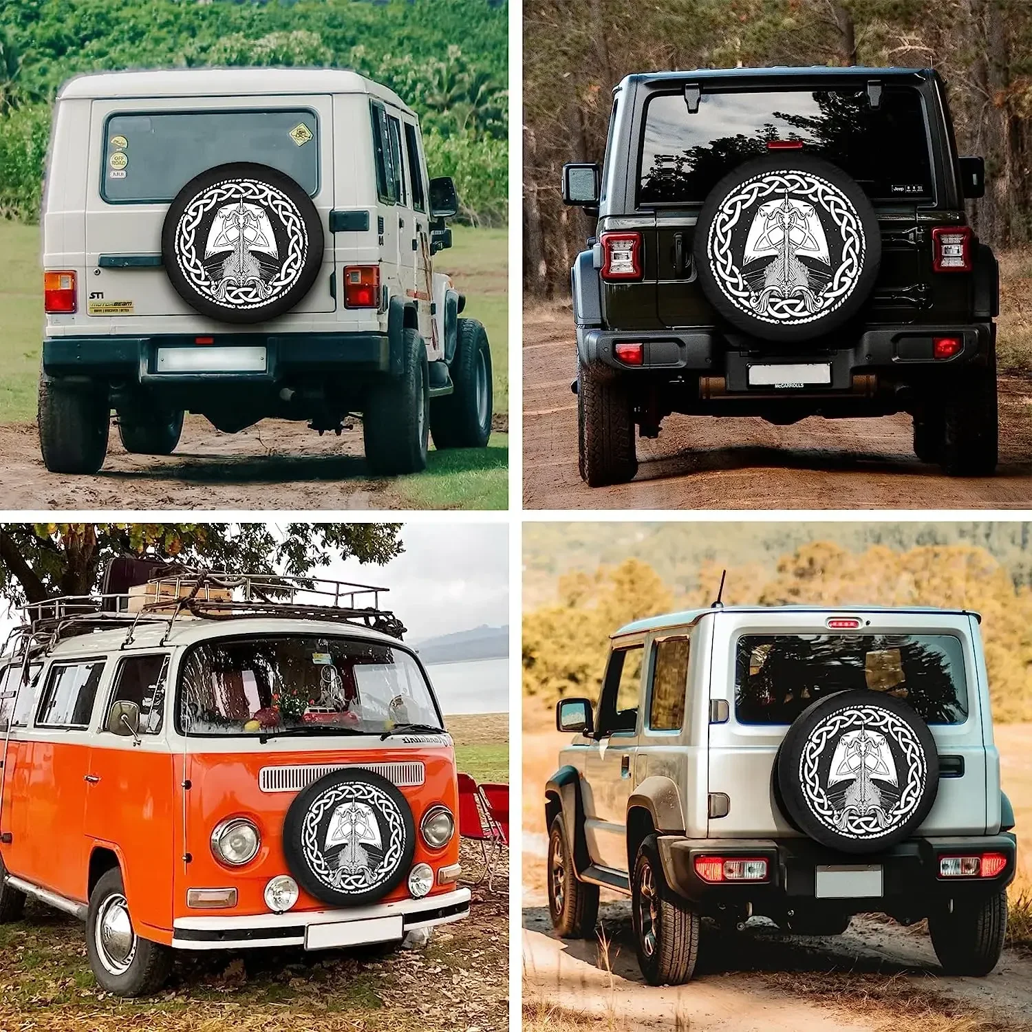 Viking navio capa de pneu sobressalente protetores de roda água à prova de poeira universal apto para suv caminhão campista viagem reboque acampamento