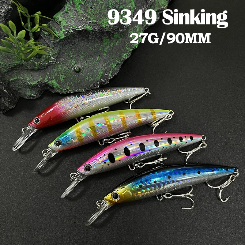

27g 90mm Sinking Minnow Fishing Lures Twitch Wobbler Long Shot Artificial Hard Bait for Freshwater Stream Swimbait Equipment