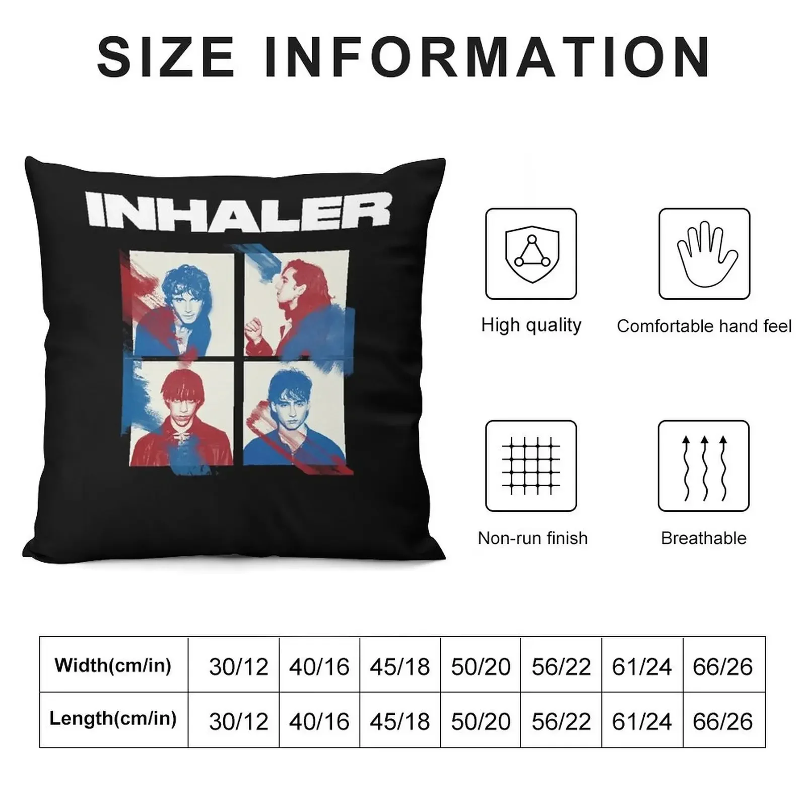 inhaler band, inhaler, band, elijah hewson, indie, josh jenkinson Throw Pillow Sofa Cushion Cover pillows decor home pillow