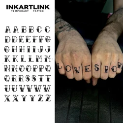English alphabet Temporary Tattoo,Lasts To 15 Days New Technology Magic Waterproof Semi Permanent Sticker.