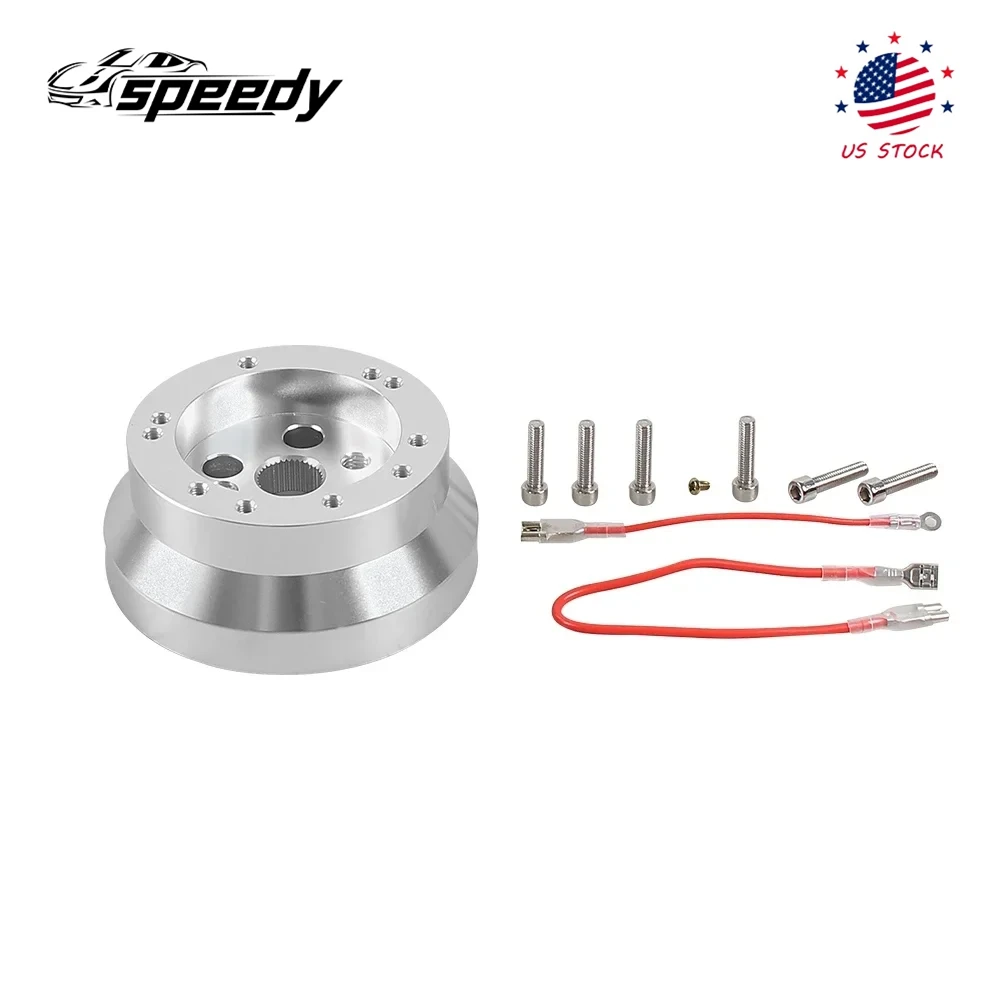 

5 & 6 Hole Steering Wheel Connector Polished Short Hub Adapter Car Kit Interior Aluminum Fits for Chevy GM Steering Wheel