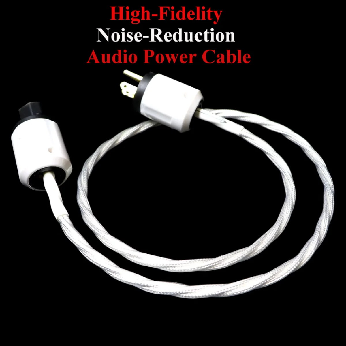 TRANSIENTHI-FIAUDIO Hi-Fi Audio OCC Cabo de alimentação profissional banhado a prata com redução de ruído para reprodutores de CD de áudio