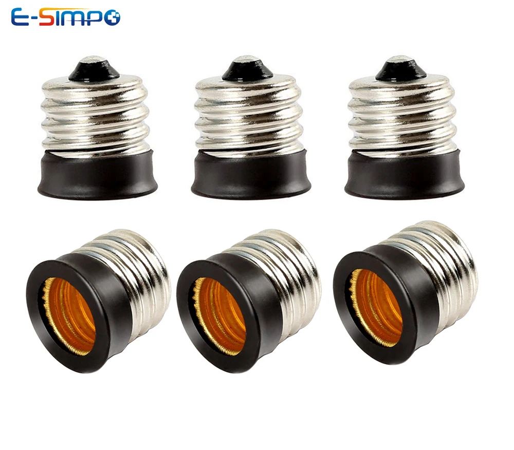 6PCS E17 to 12 Light Socket adapter US Candle lamp holder converter CE Rohs,Install E12 Candelabra into E17 Light Socket