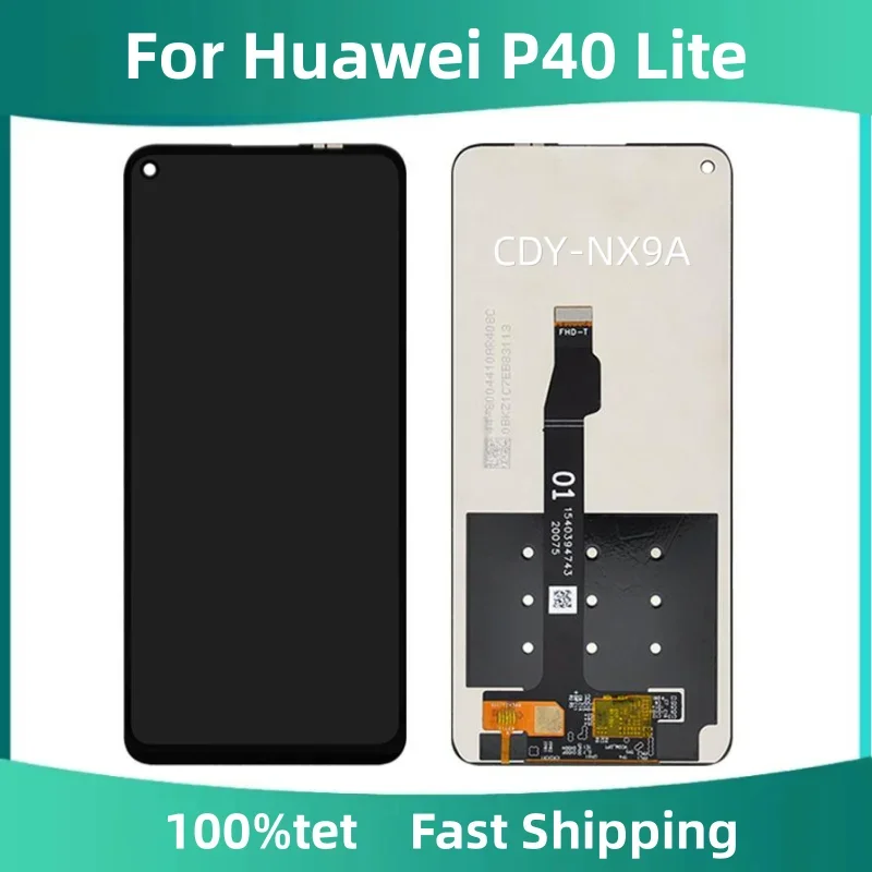 

LCD Touch Screen Digitizer Assembly with Frame, 6.5 "Display for Huawei P40 Lite 5G, Free Shipping, CDY-NX9A