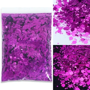 50g brilhante roxo azul em massa arte do prego glitter misturado hexágono lantejoulas decoração para diy artesanato unhas acessórios rosa flocos verdes 12 principais vendas conjunto lantejoula verde - №10