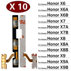 10Pcs, Power On Off Volume Side Button Key Flex Cable For Huawei Honor X5 X6 X6s X6A X6B X7 X7A X7B X8 X8A X8B X9 X9A X9B 4G 5G