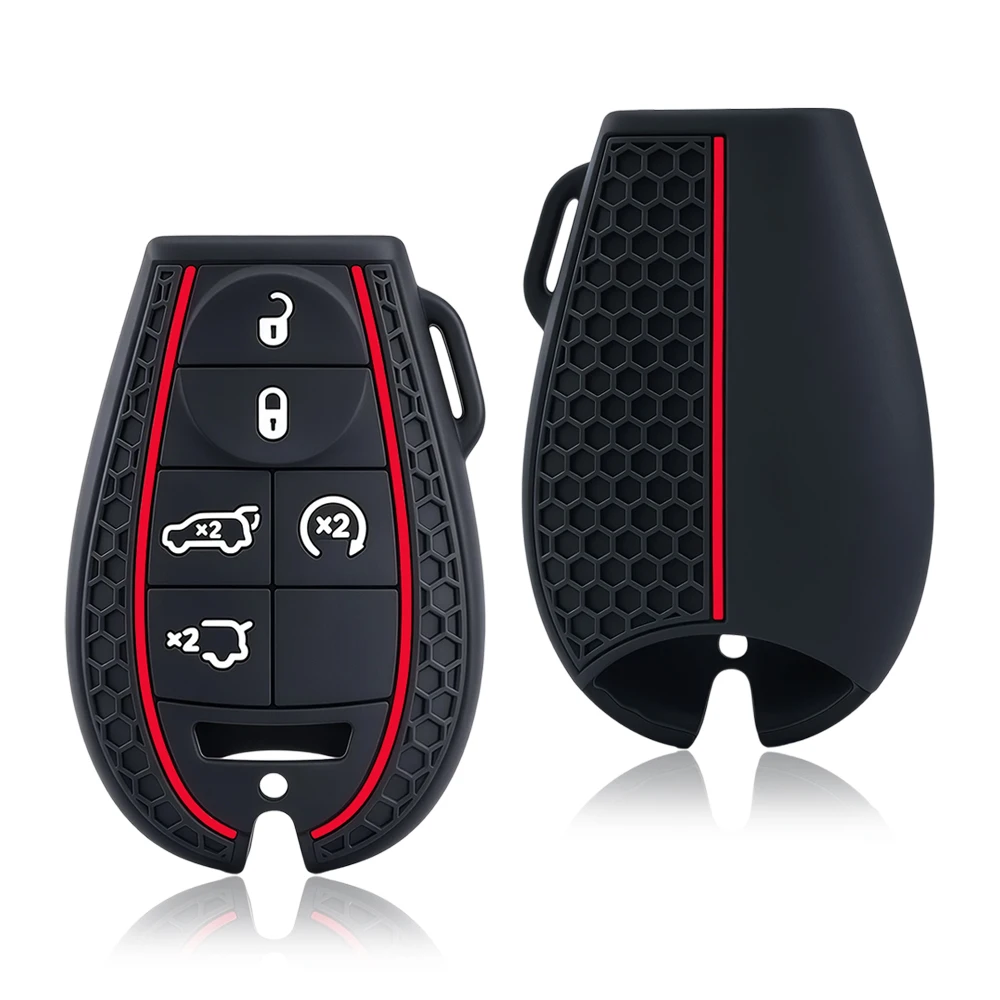 2026 Silicone Remote Car Key 5 Button For Chrysler Town Country Jeep Grand Cherokee Dodge Magnum Caravan Journey 2008-2014