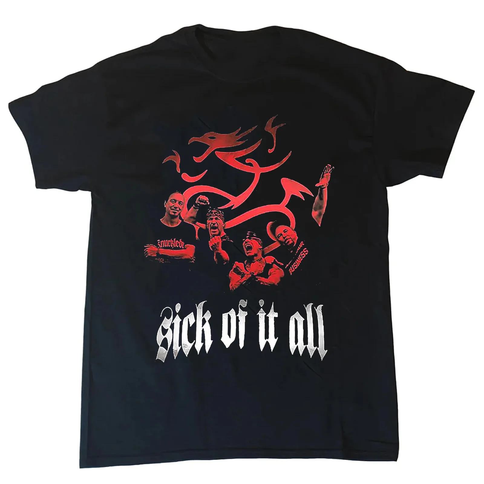 NEW Sick of It All Band Short Sleeve Cotton Black All Size T-Shirt BT180