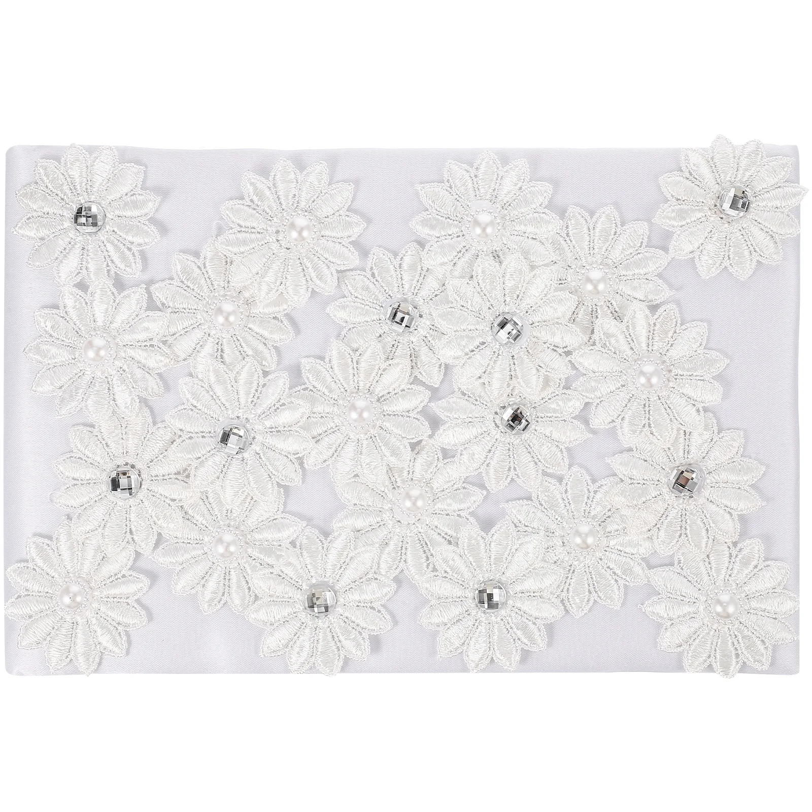 

Wedding Guestbook Elegant Sign In Pearl Beads Rhinestones Reception Banquet Prom Baby Shower Wedding Stuff Guest Book