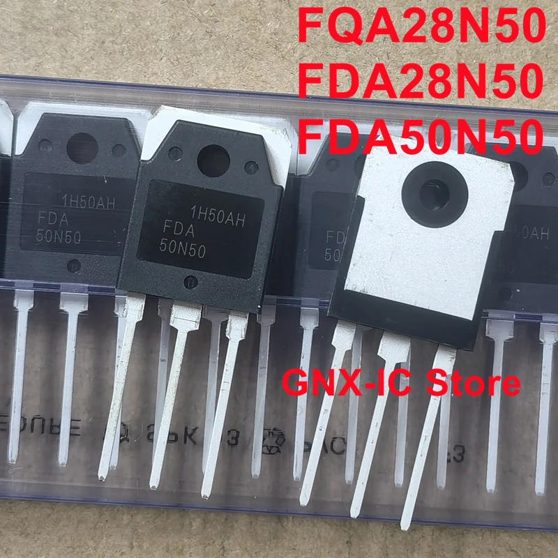 

10PCS/Lot Original New Imported FQA28N50 28N50 FDA28N50 FHA28N50 FDA50N50 50N50 FHA50N50 TO-3P 28A 50A 500V MOSFET Transistor